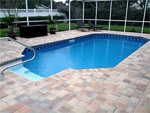 Thick Pool Deck Pavers, New Port Richey, FL